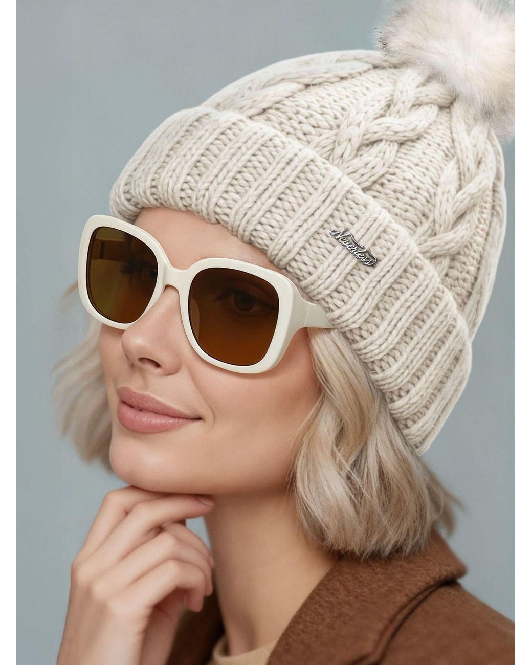 Neverless Natural Mütze Jule