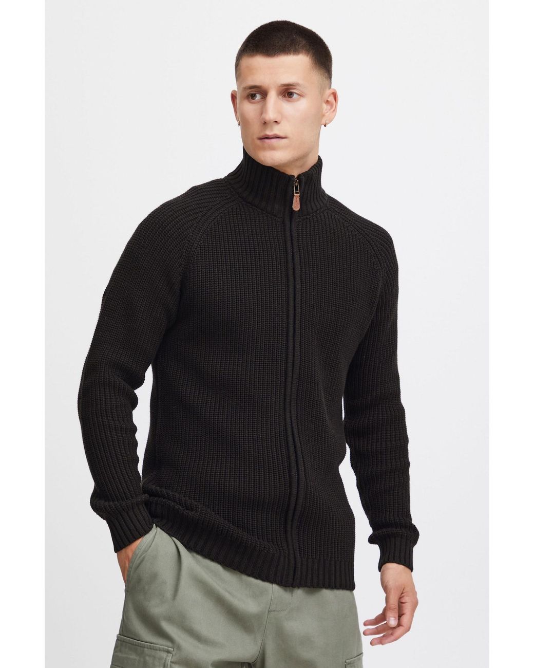 Solid Strickjacke Xenos in Black für Herren
