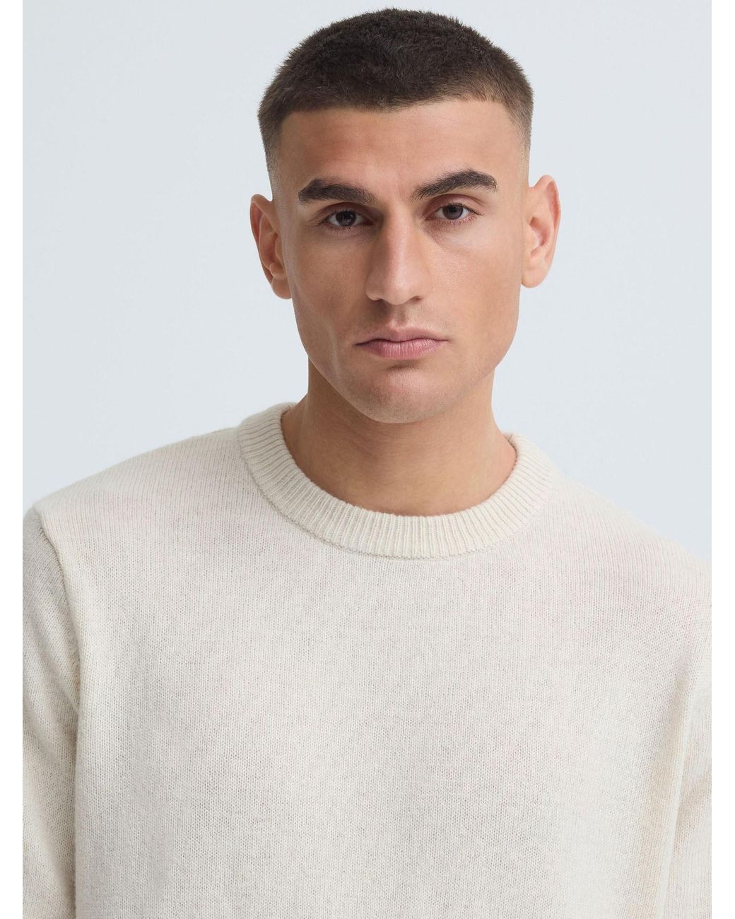 Solid Pullover in White für Herren