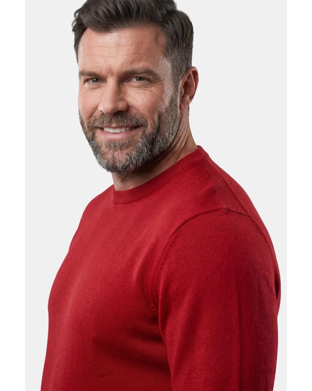 Men Plus Pullover in Red für Herren