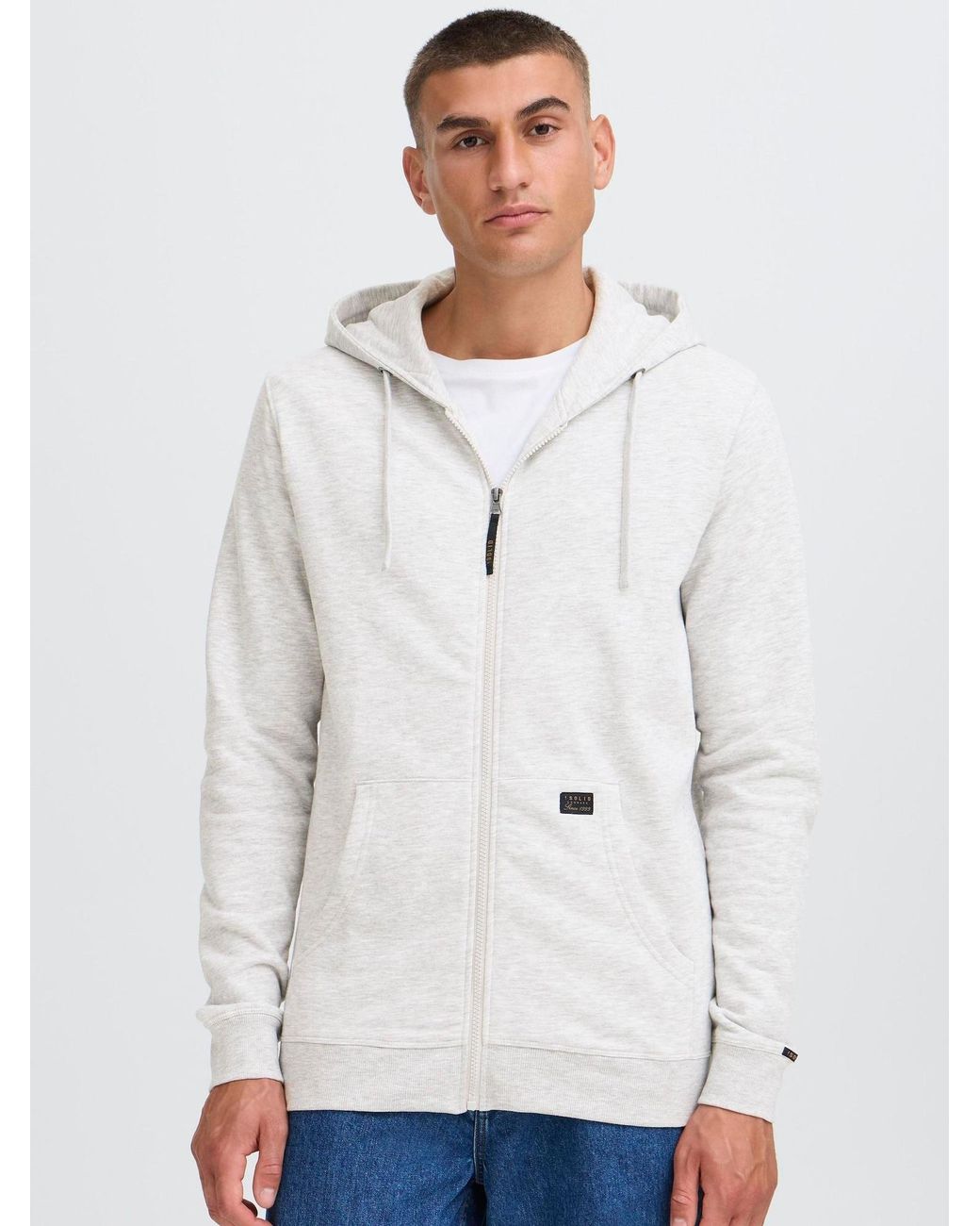 Solid Sweatjacke Sdaupo in White für Herren