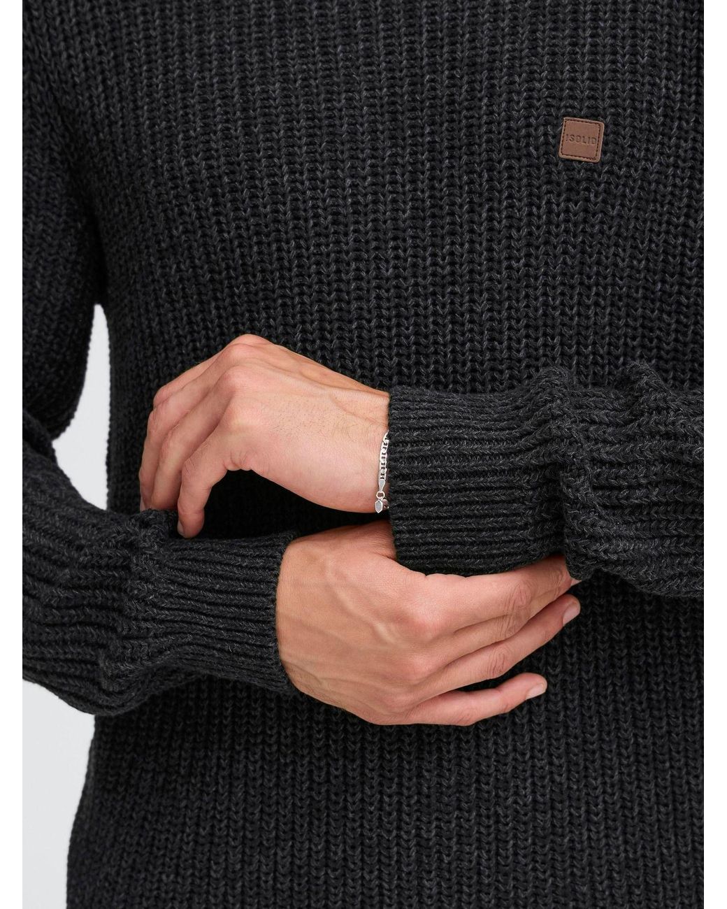 Solid Pullover Sdricky in Black für Herren