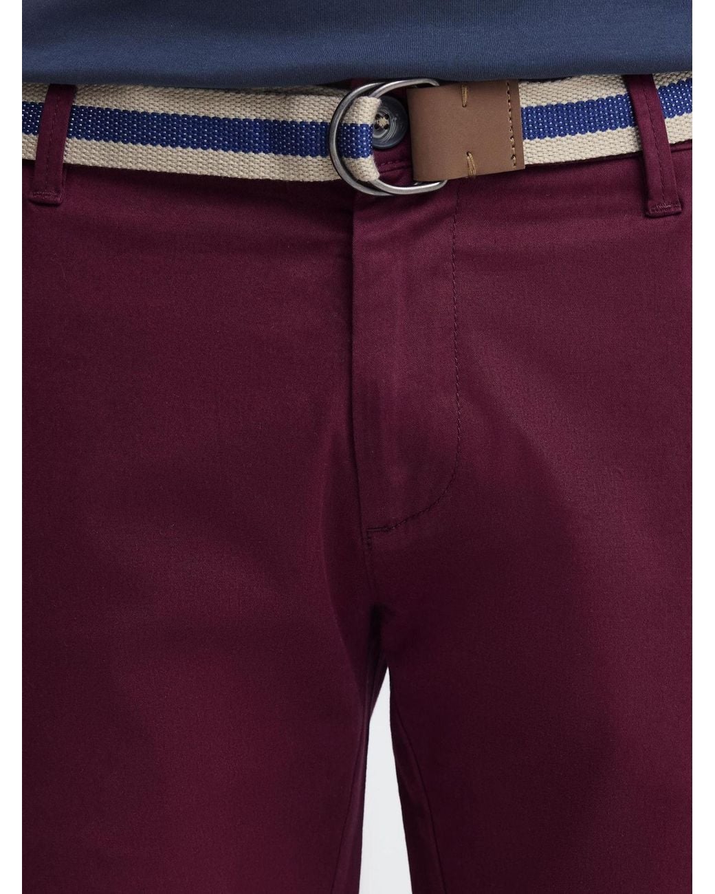 Solid Chinohose Monty in Red für Herren