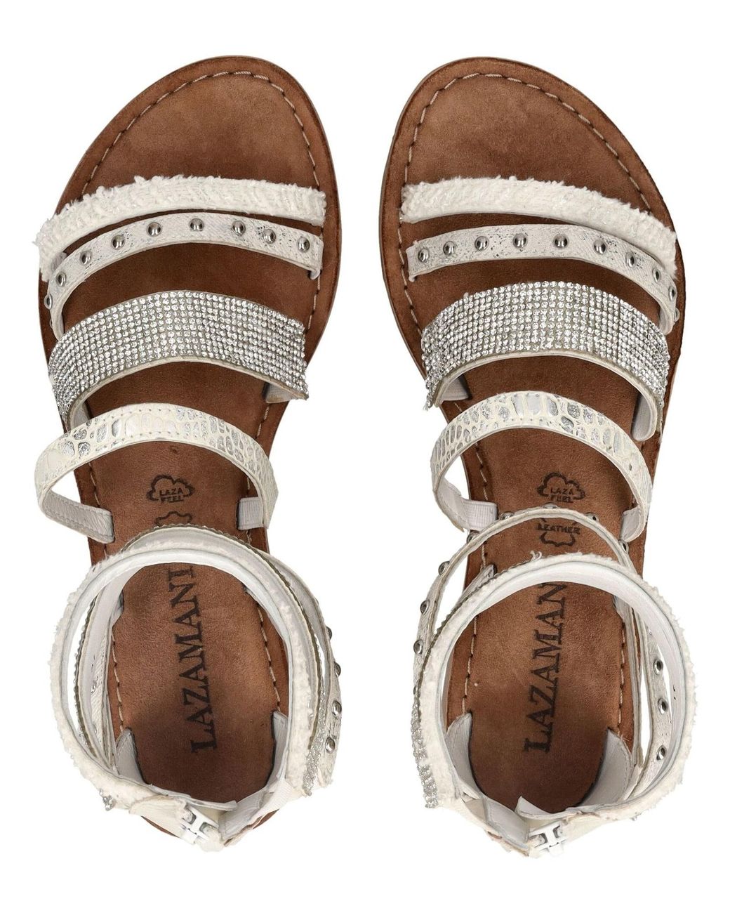 Lazamani White Riemensandale