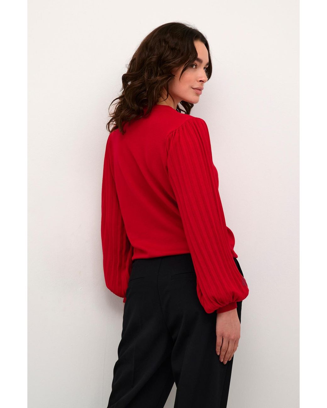 Kaffe Red Pullover Lone