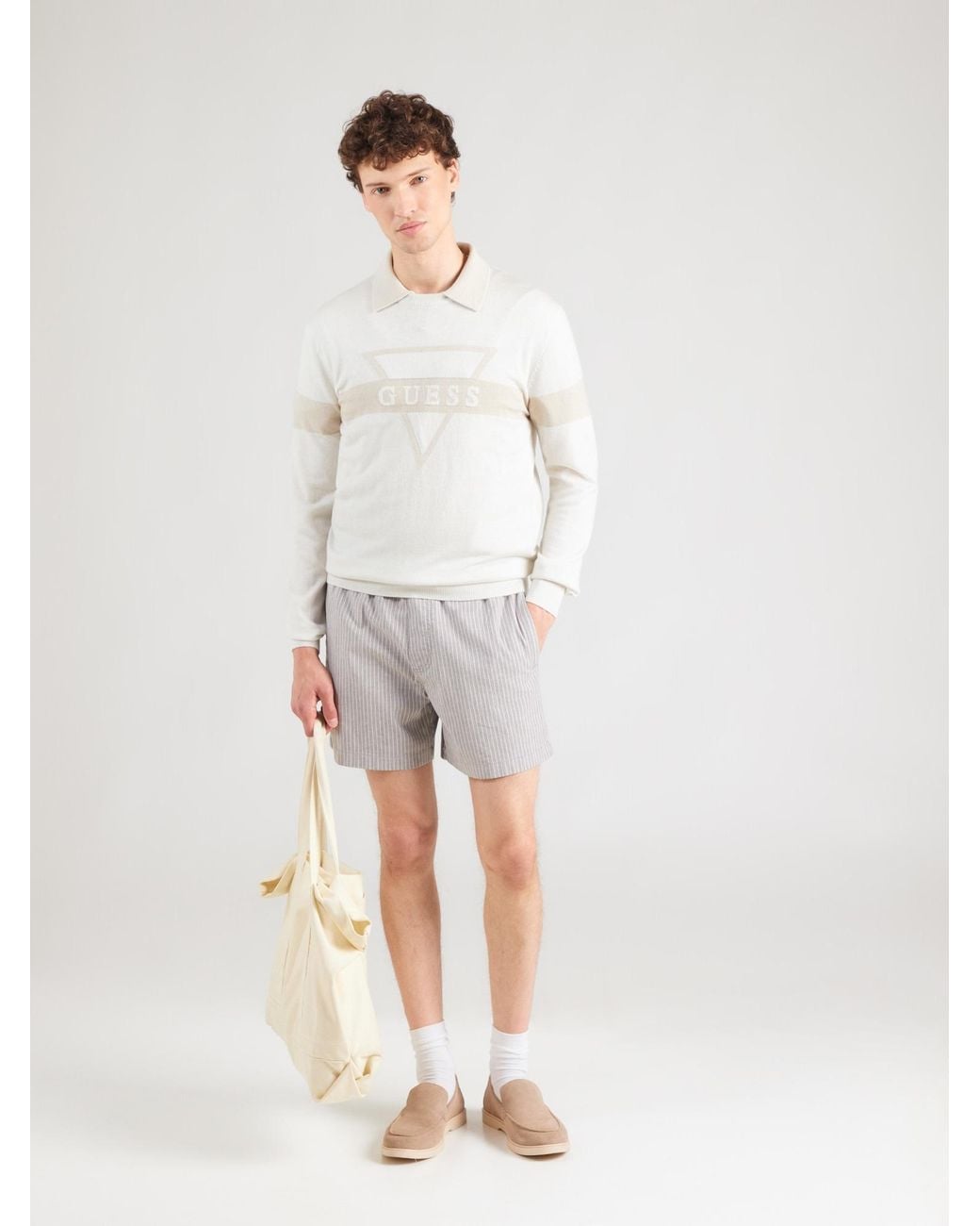 Guess Pullover Mark in White für Herren