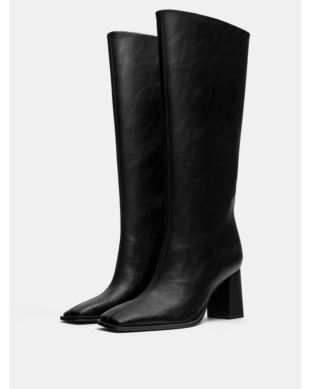 Pull&Bear Black Stiefel