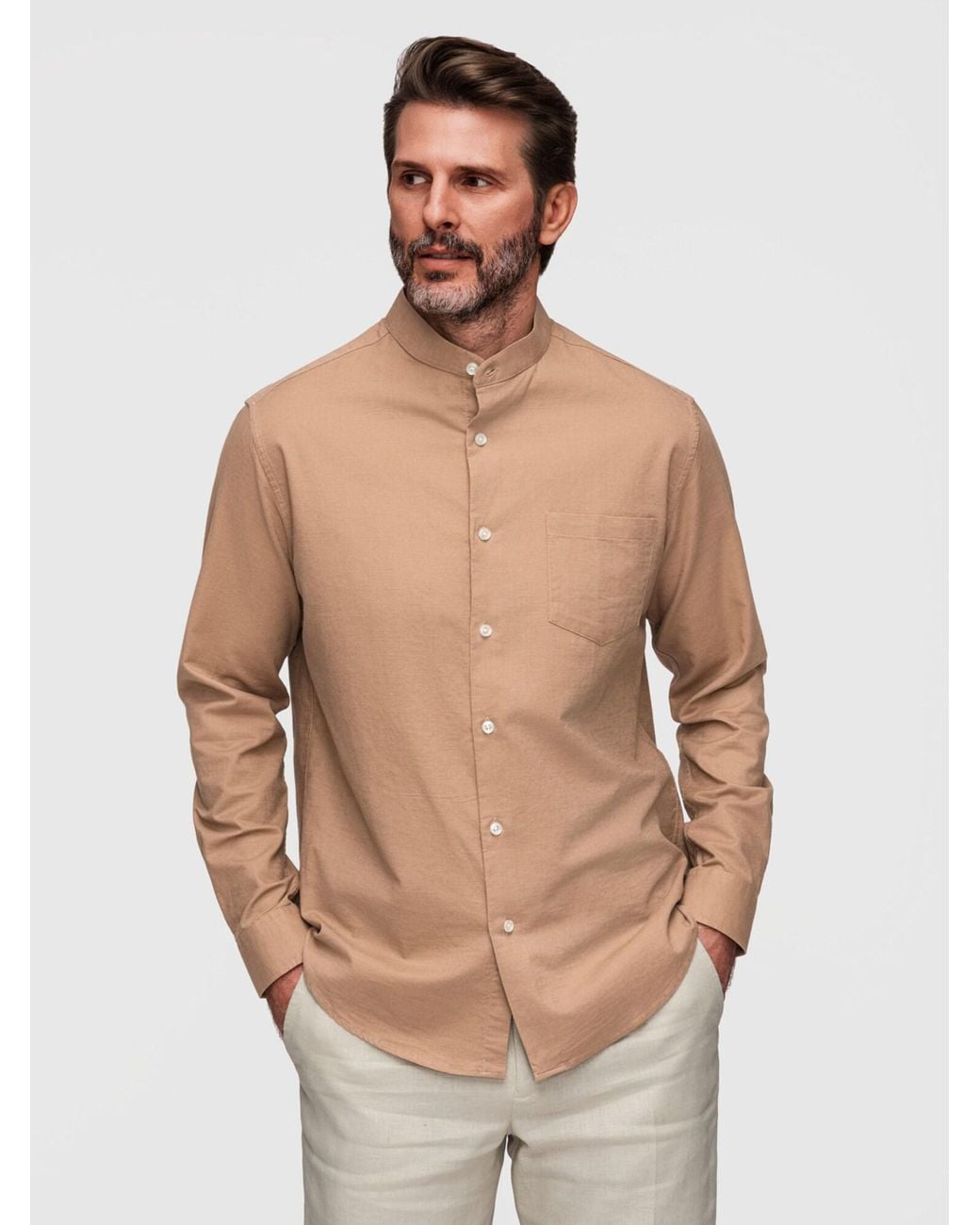 Ombre Hemd in Natural für Herren