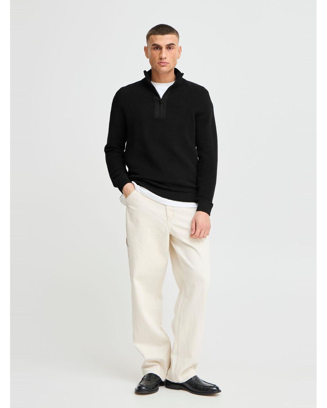 Solid Pullover in Black für Herren