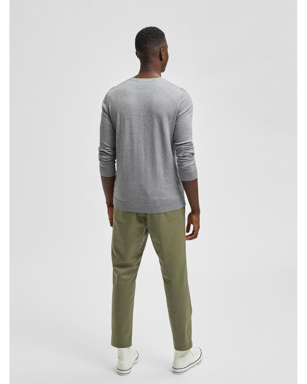 SELECTED Pullover 'berg' in Gray für Herren