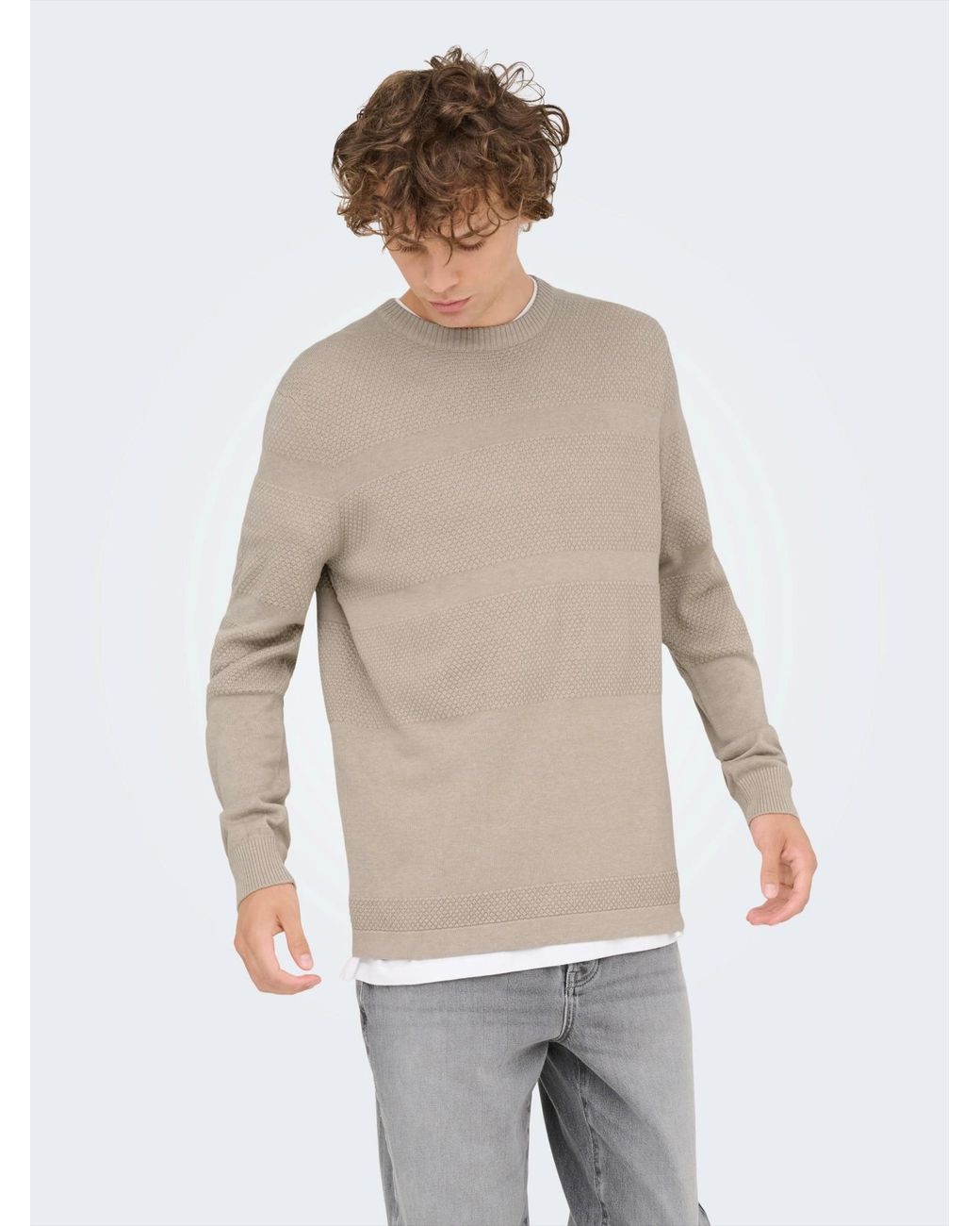 Only & Sons Pullover Onsmalik in Natural für Herren