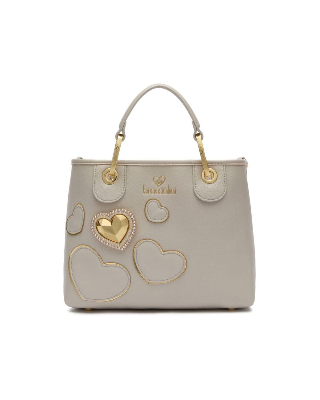 Braccialini White Handtasche Beth Patch