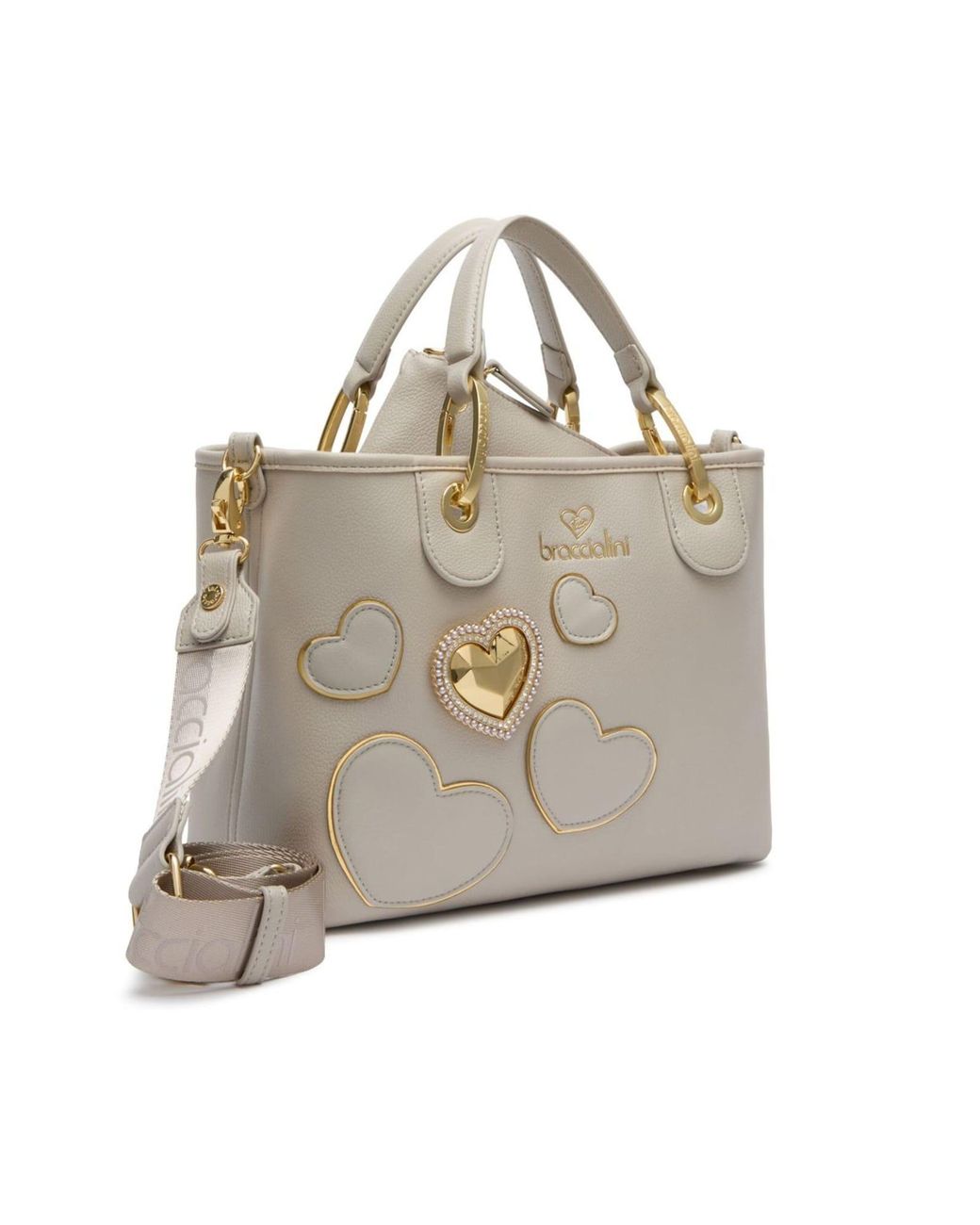 Braccialini White Handtasche Beth Patch
