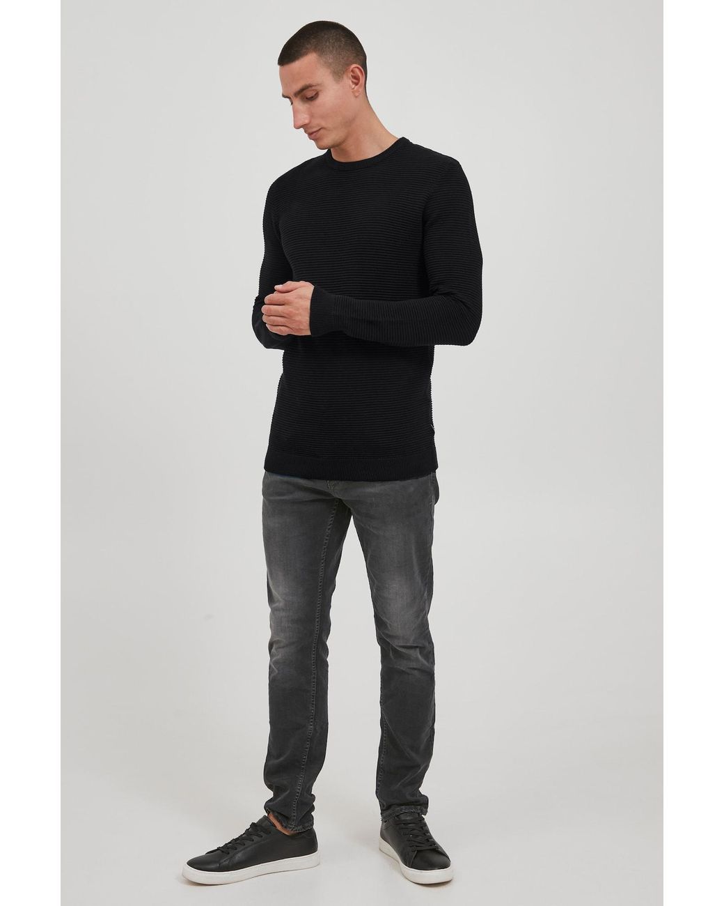Solid Pullover Nicholas in Black für Herren