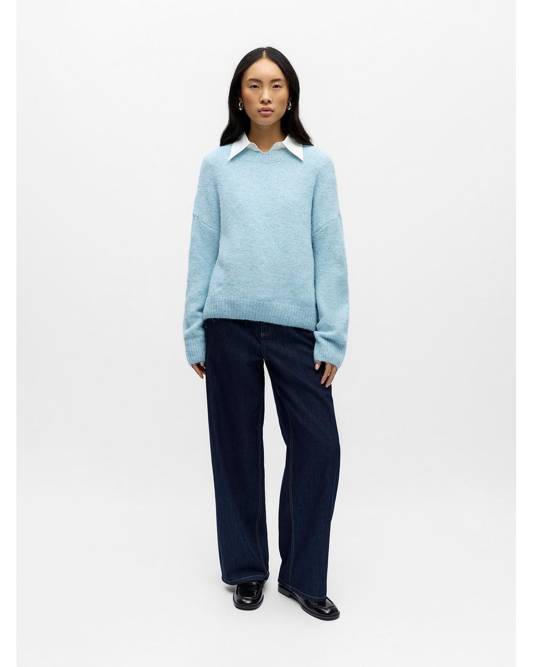 Object Blue Pullover Objsaggia