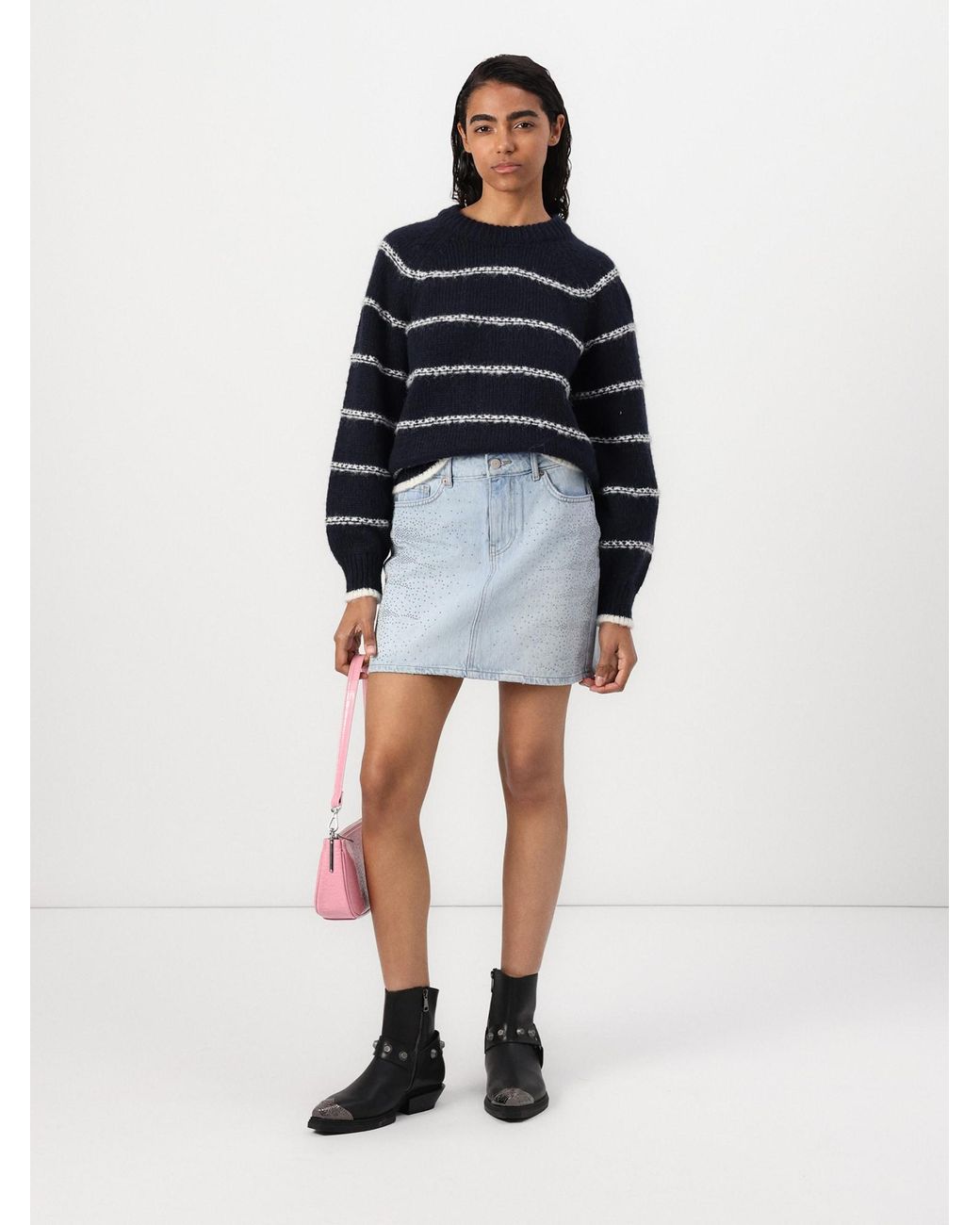 Pieces Blue Pullover Pcnelia