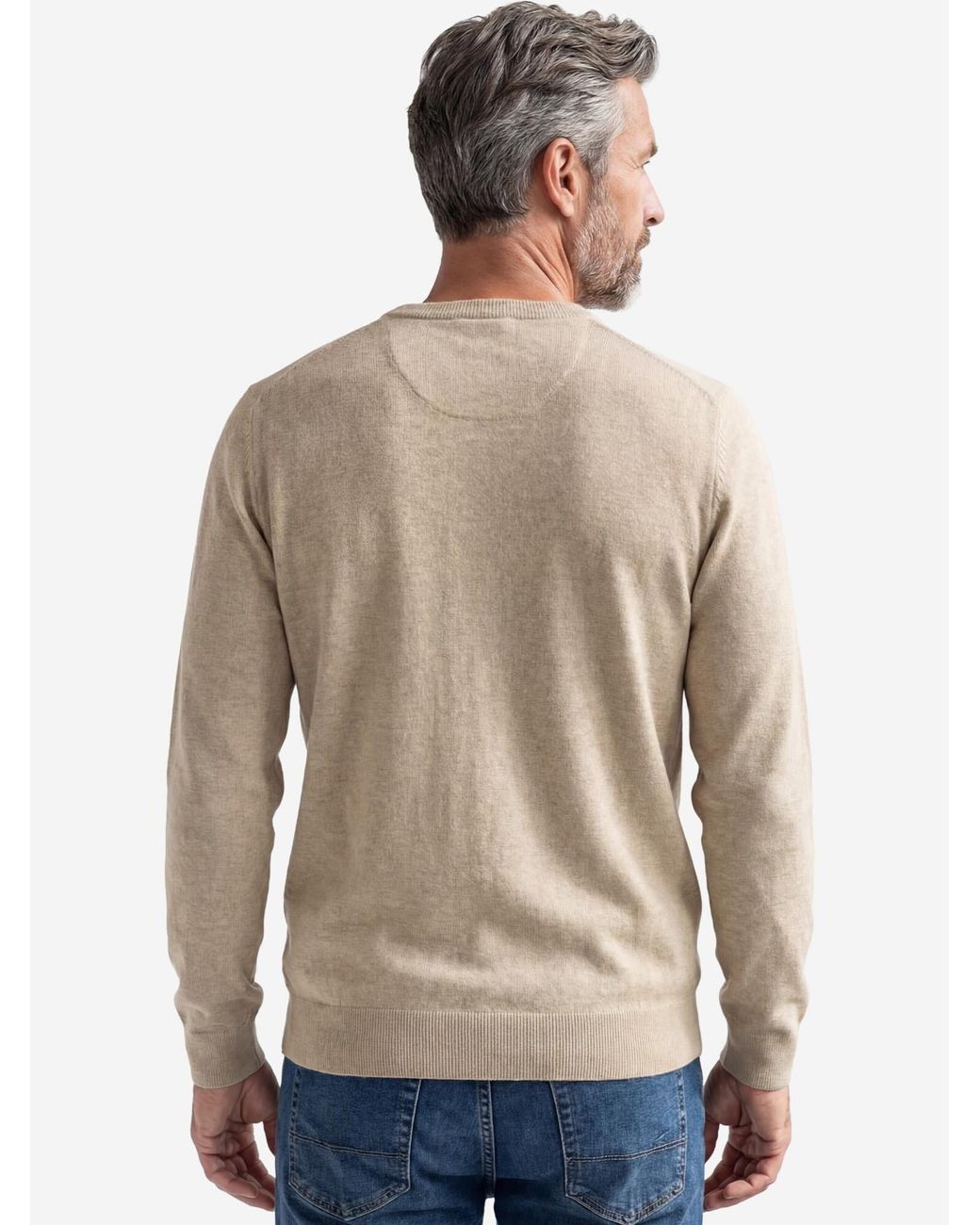 Redmond Pullover Basic in Natural für Herren