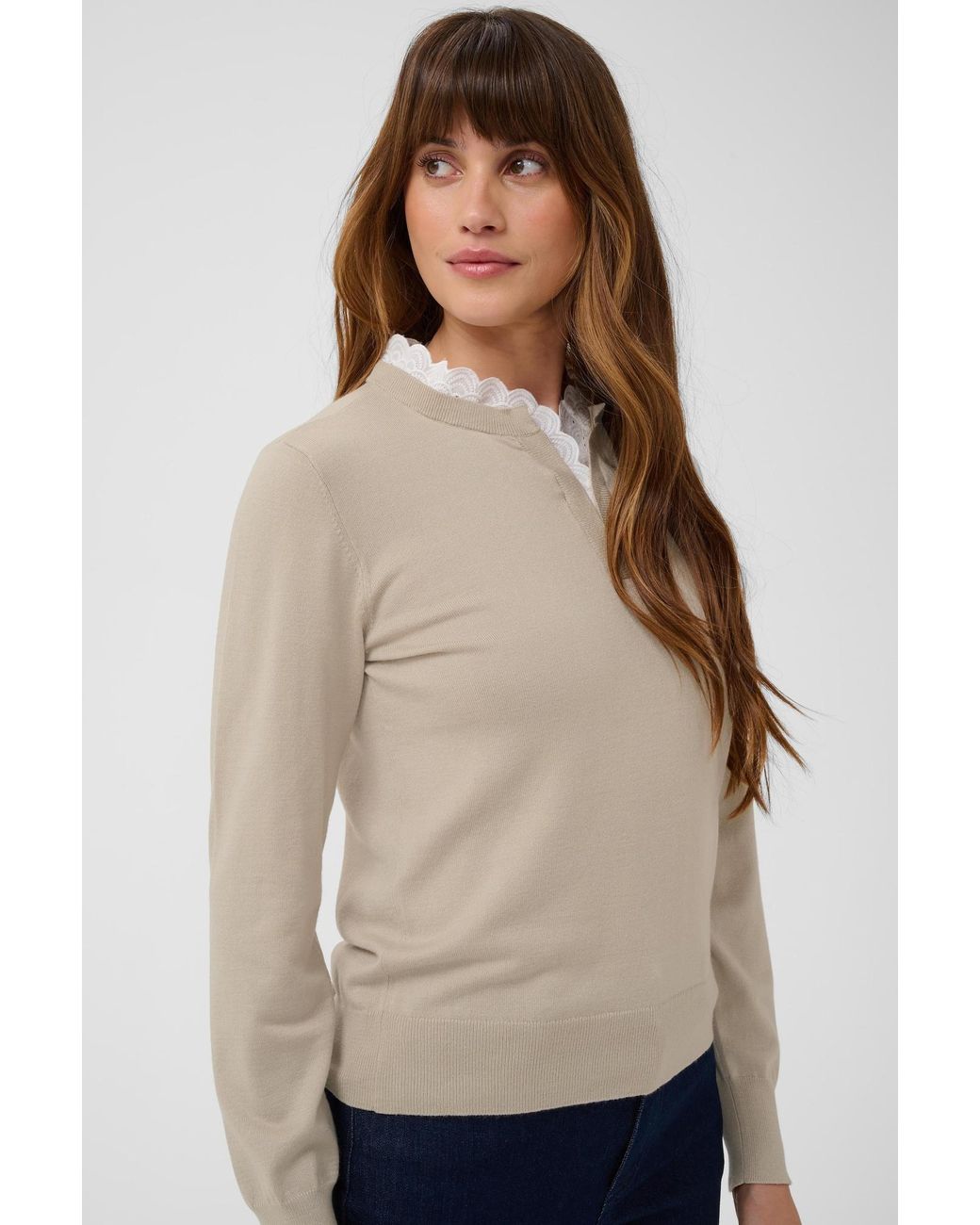 Kaffe White Pullover