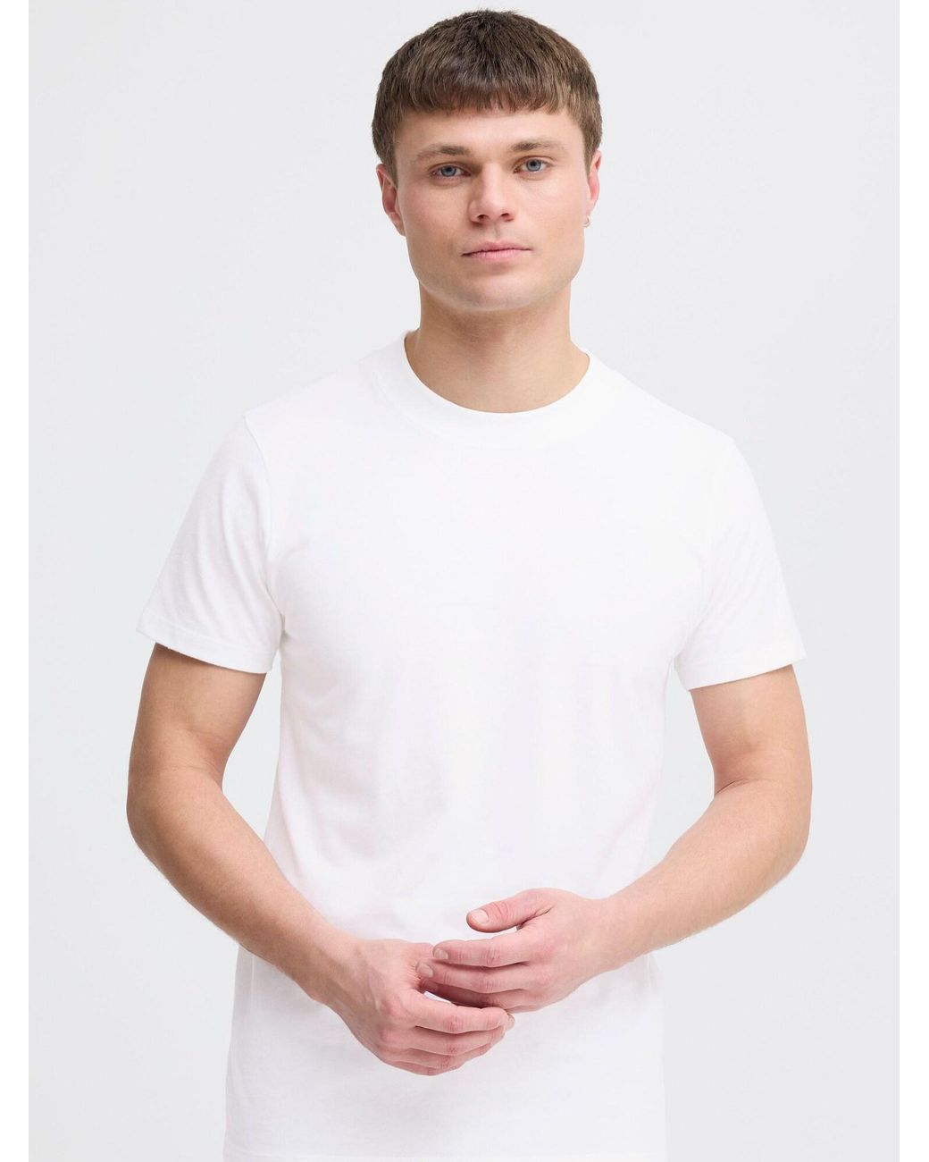 Solid T-Shirt Odit 2Er Pack in White für Herren