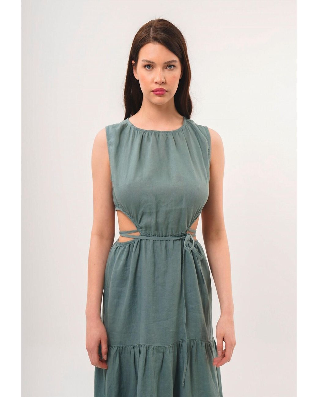 FRESHLIONS Green Maxikleid Lilia