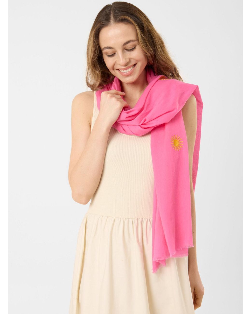 Codello Pink Schal Mit Sonnenmuster