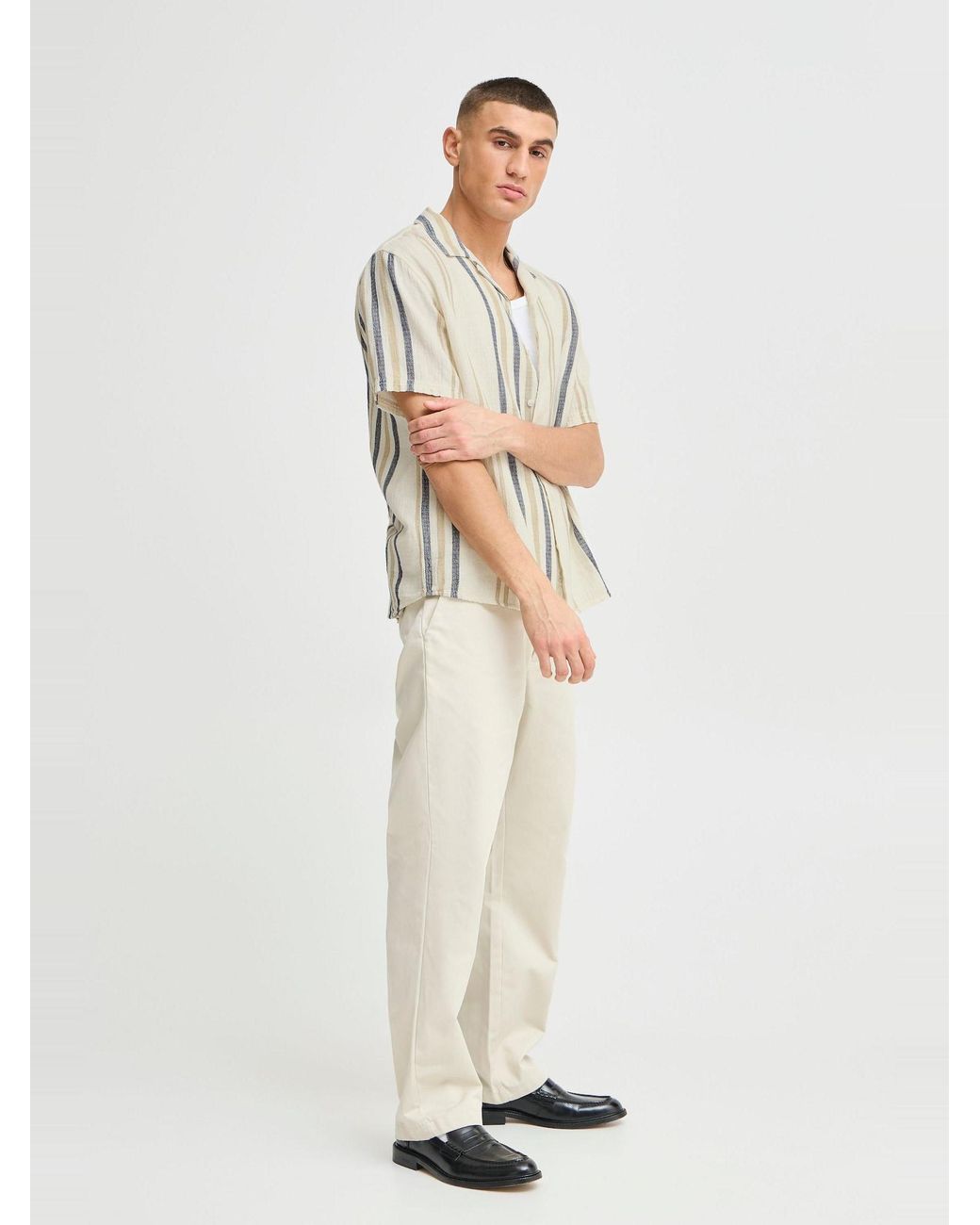 Solid Kurzarmhemd Sdisai in White für Herren