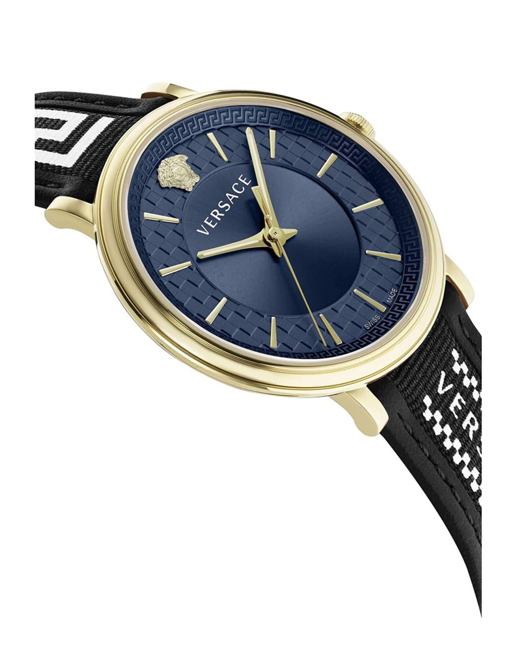 Versace Analoguhr V-Circle in Blue für Herren