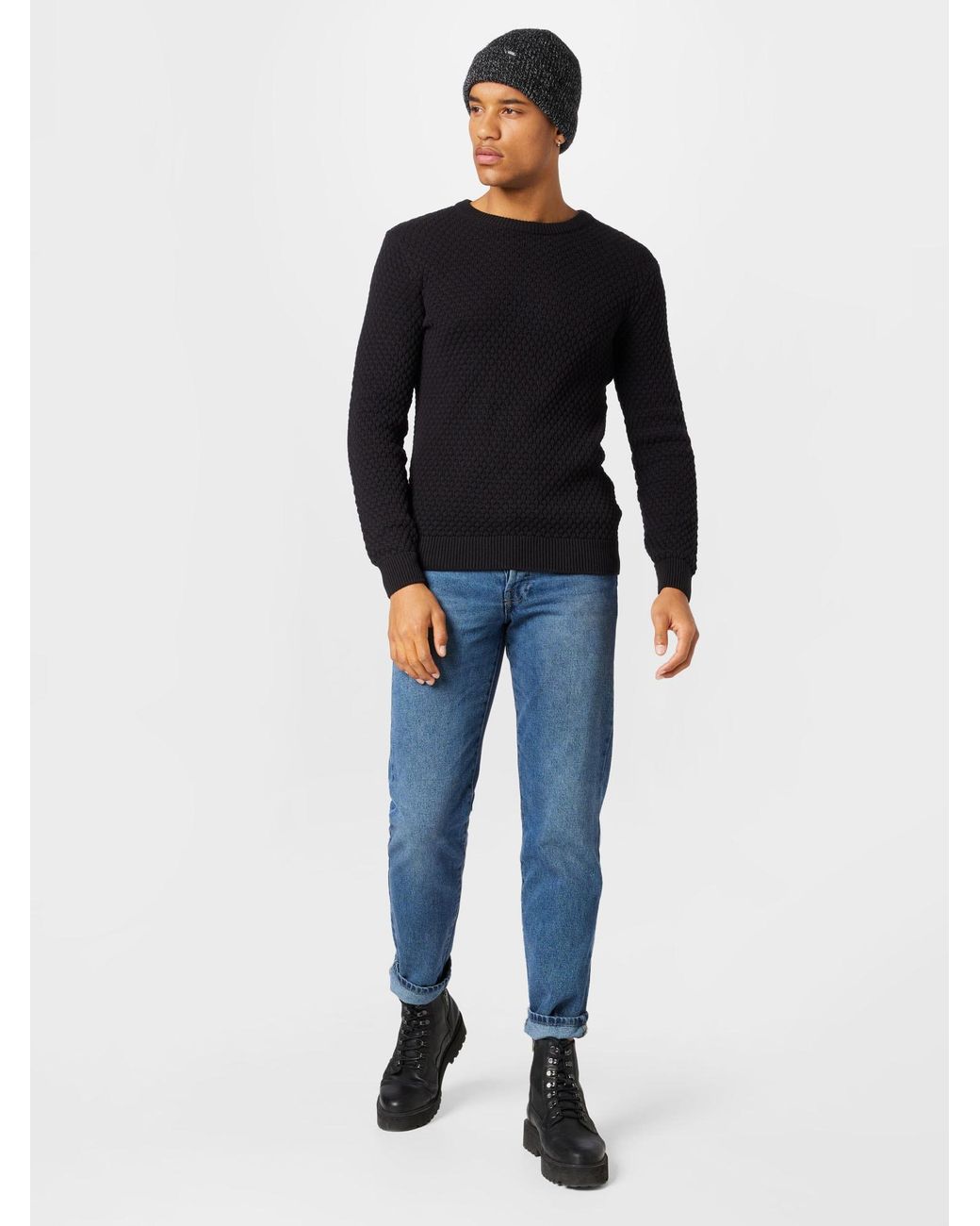 Solid Pullover Clive in Black für Herren