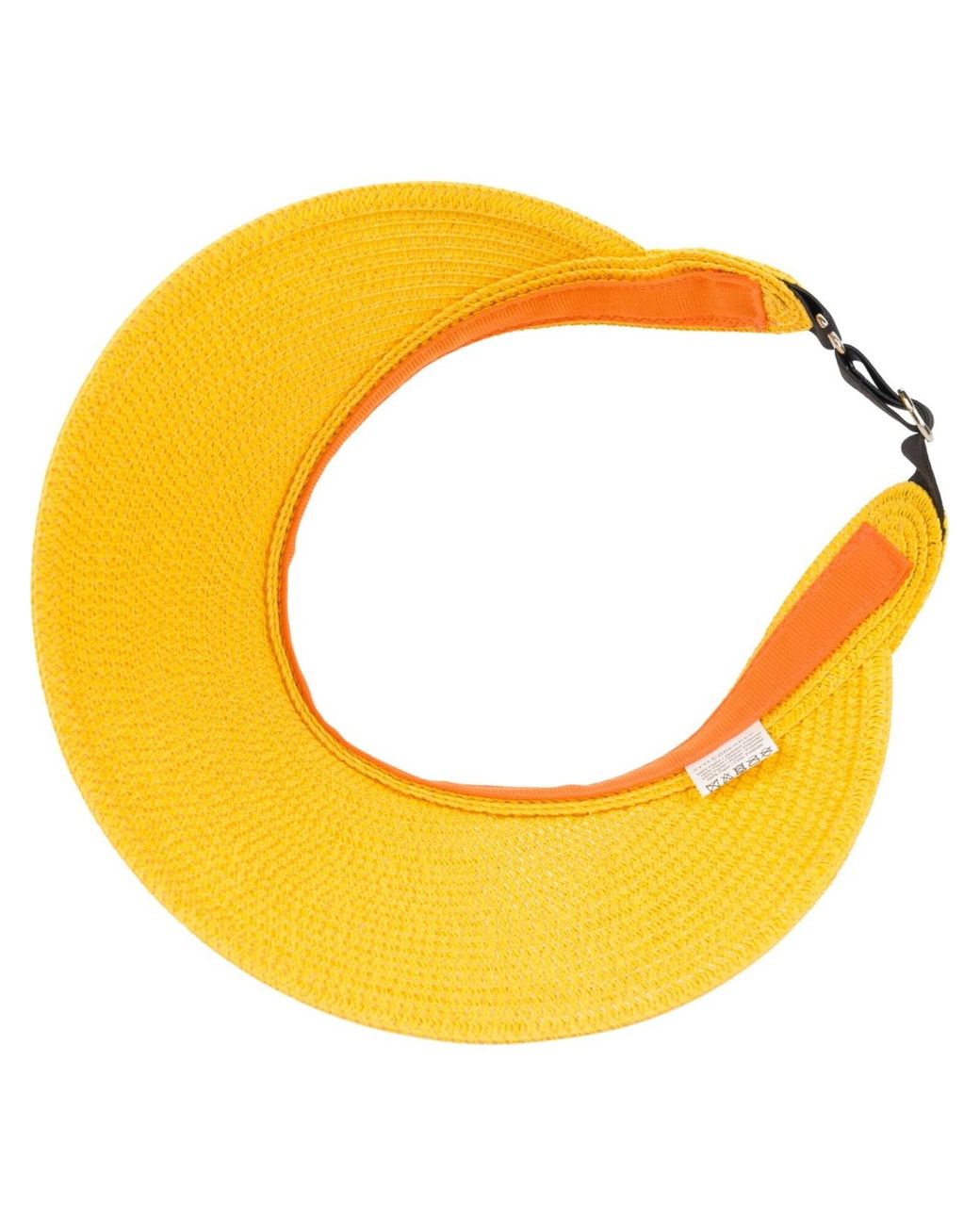 styleBREAKER Orange Cap Papierstroh Visor Cap Einfarbig