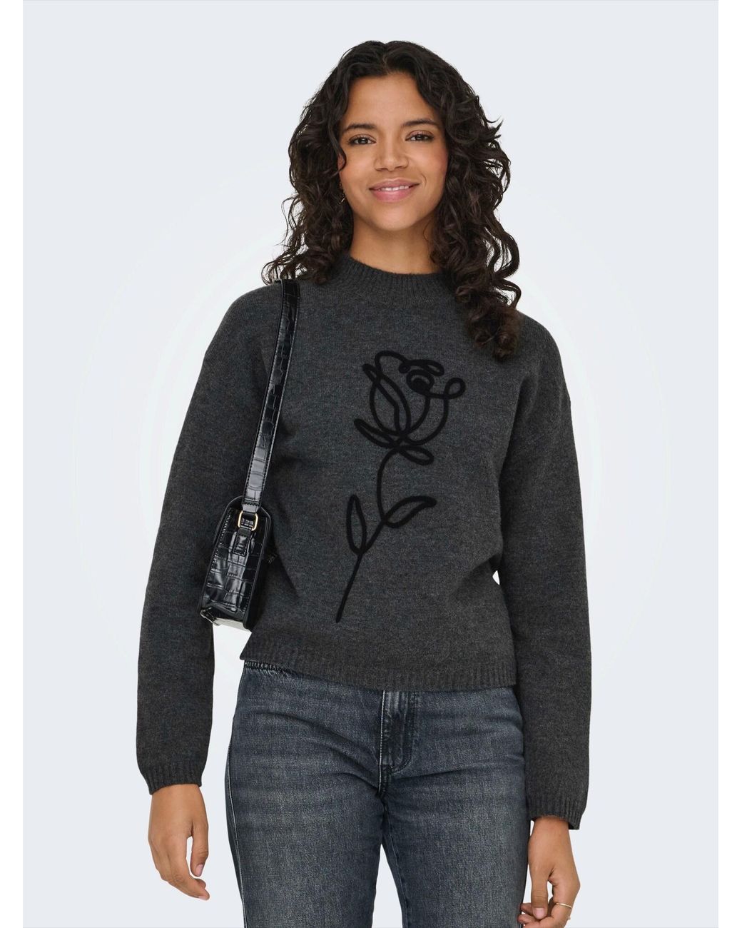 ONLY Black Pullover Onlrose