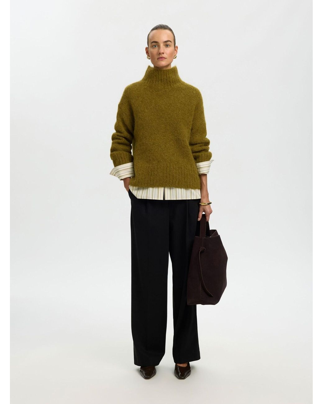 SELECTED Green Pullover Slfgabriella