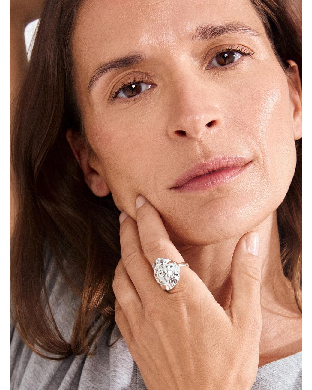 Pilgrim Ring Haze in White für Herren