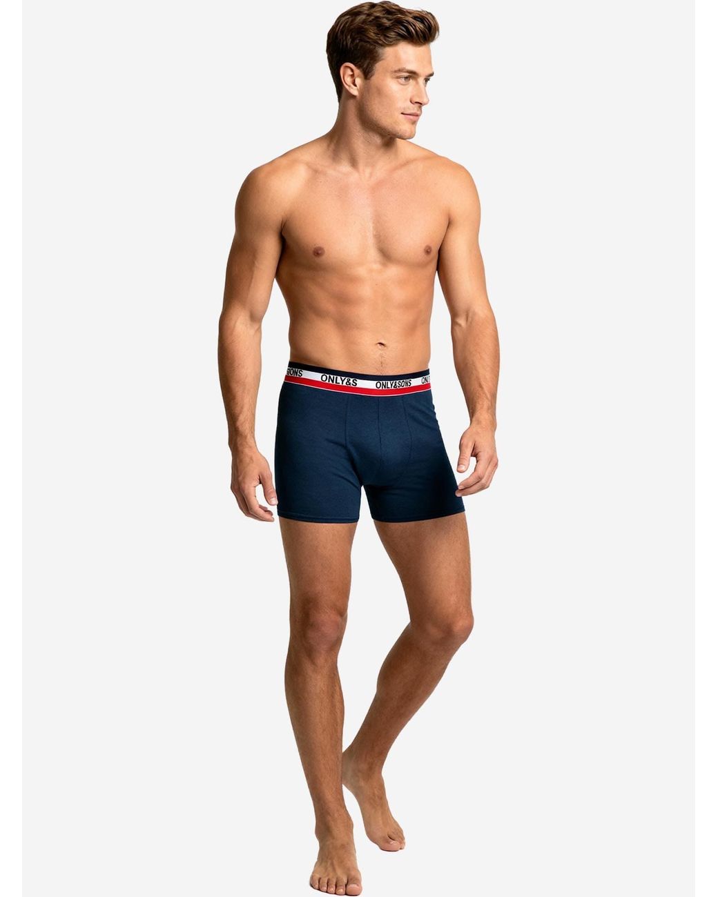 Only & Sons Boxershorts Onsfitz Solid Boxer in Red für Herren