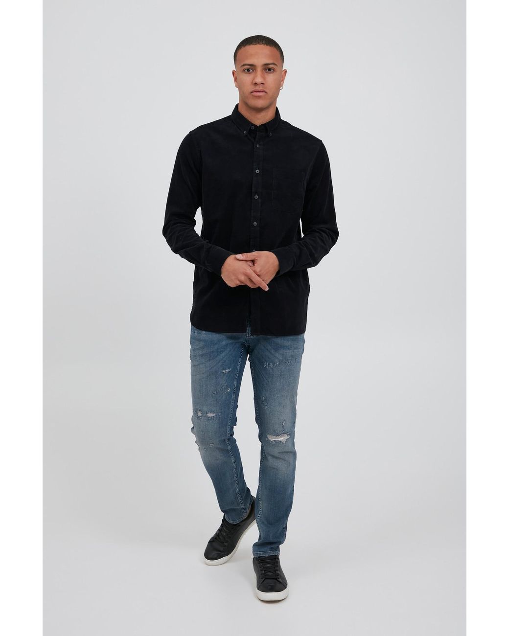 Solid Hemd Juan in Blue für Herren