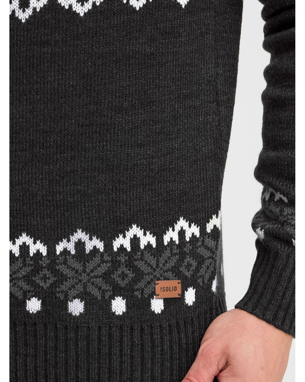 Solid Pullover Norwin in Black für Herren