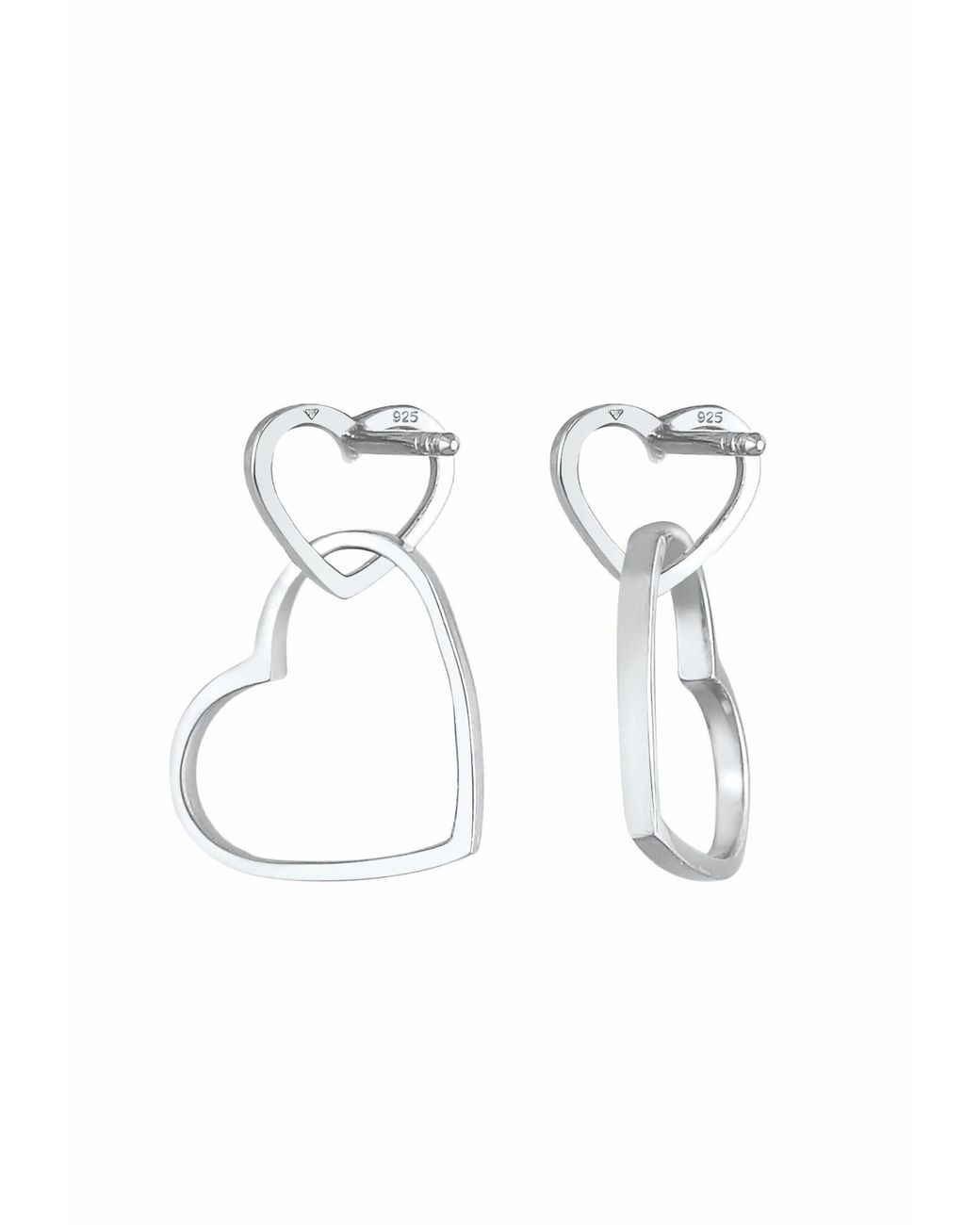 Elli Jewelry Metallic Ohrringe Herz