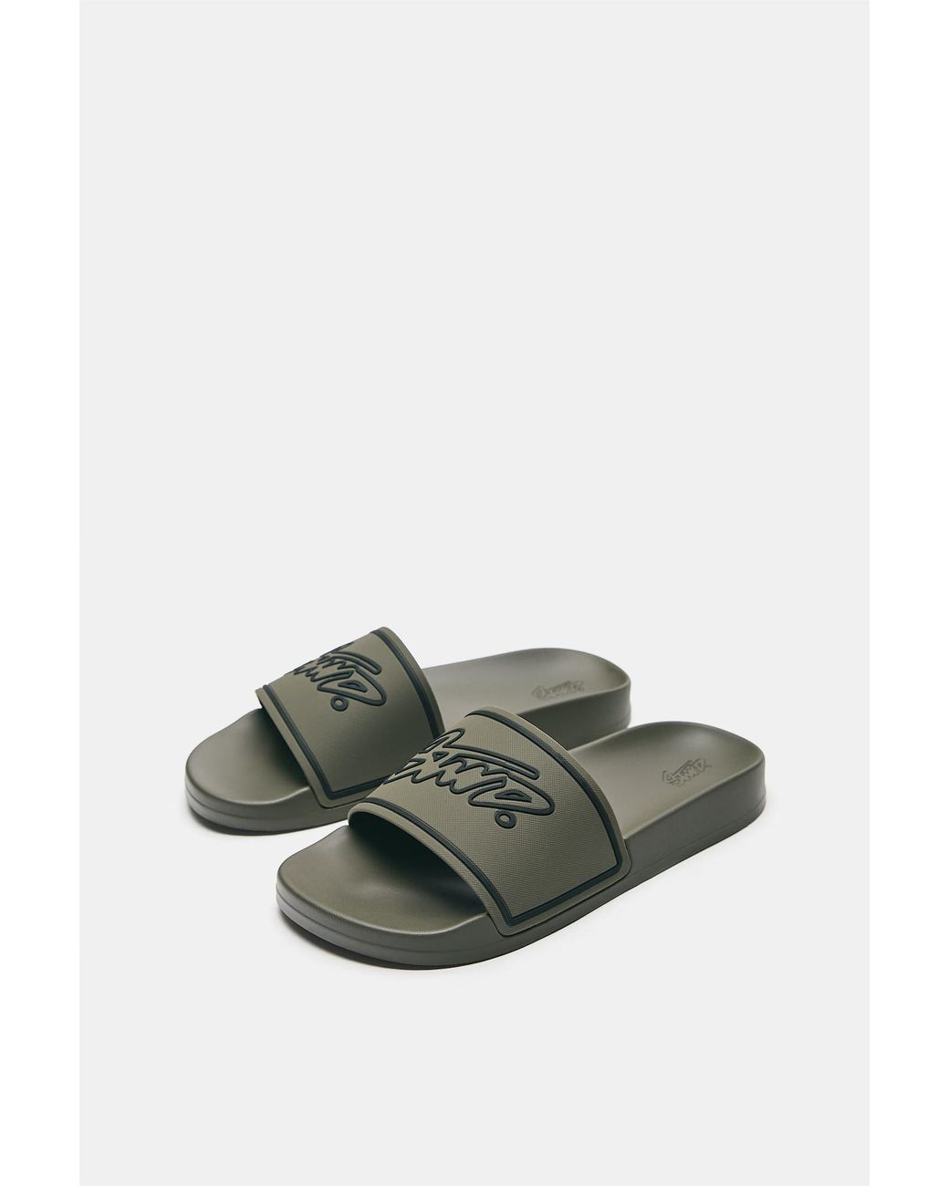 Pull&Bear Pantolette Stwd in Green für Herren