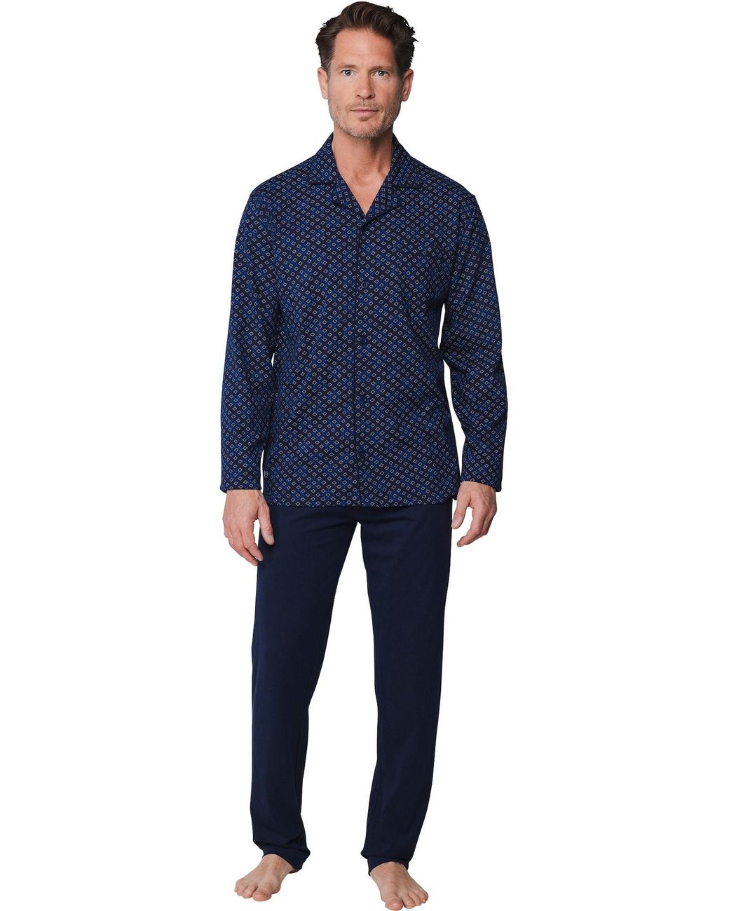Pastunette Pyjama Lang in Blue für Herren