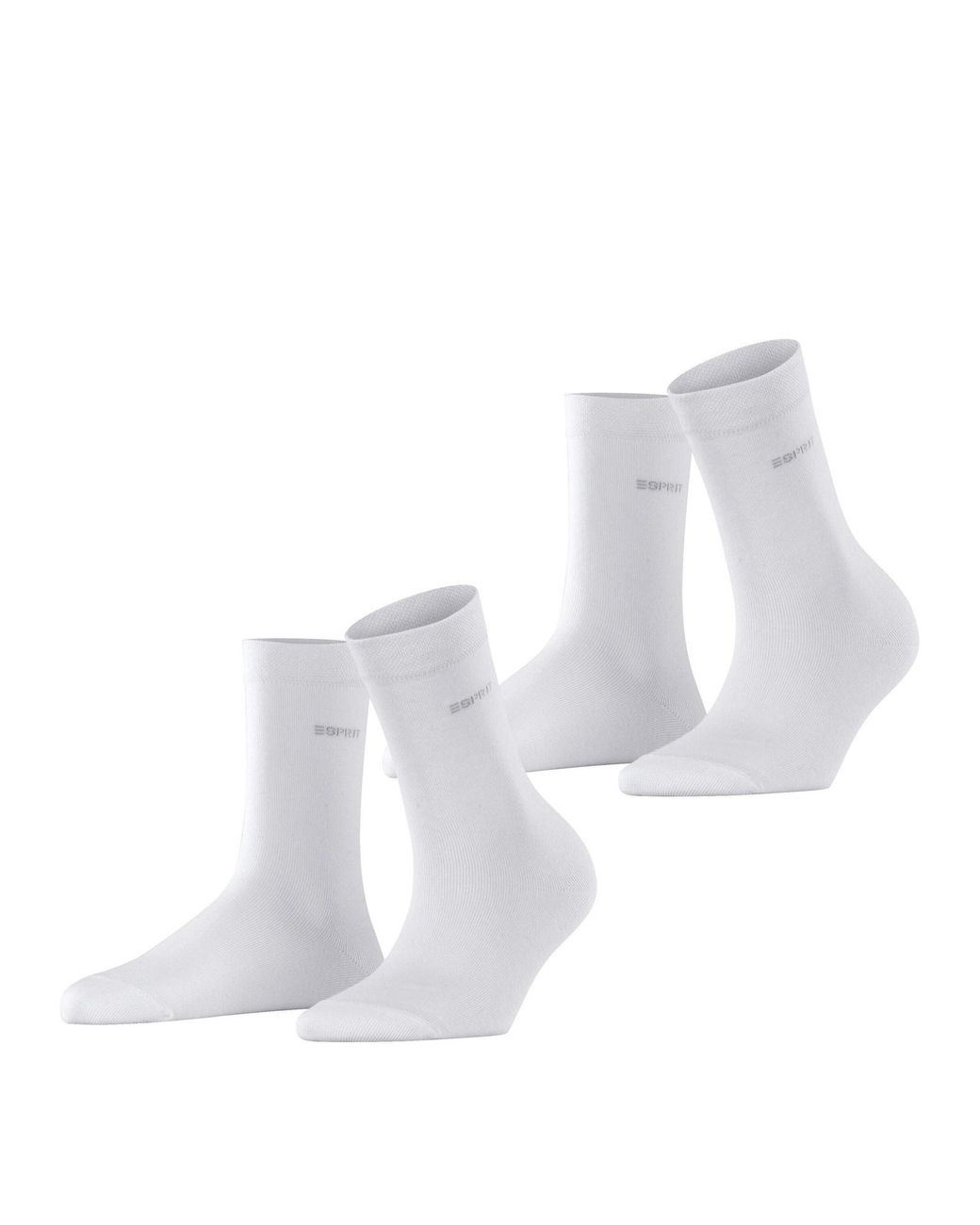 Esprit White Socken Basic Easy 2-Pack