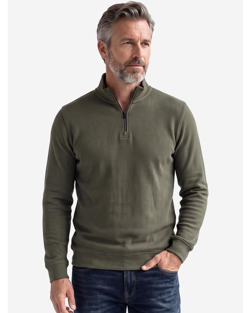 Redmond Pullover Basic in Green für Herren