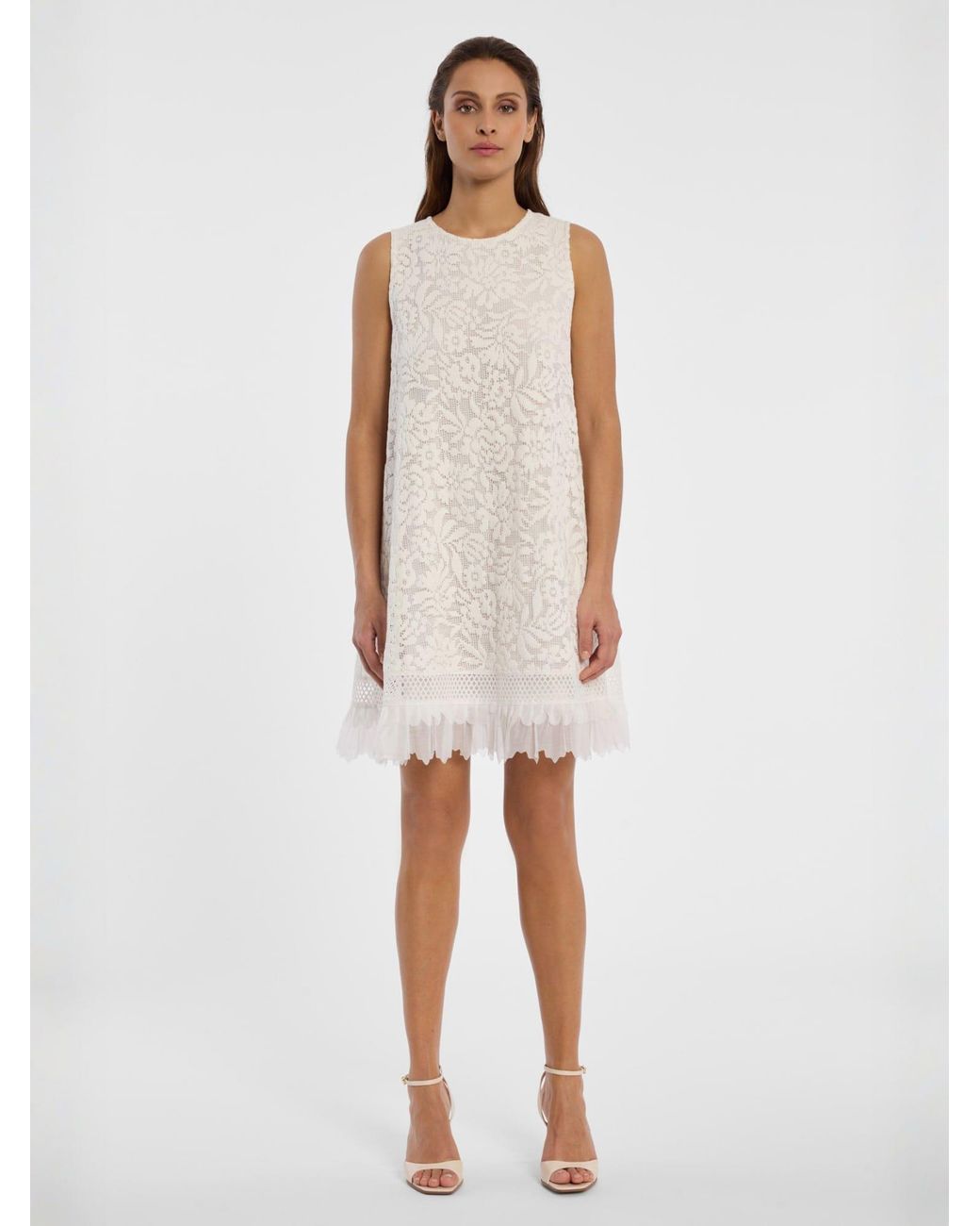 Ana Alcazar White Kleid Dalin
