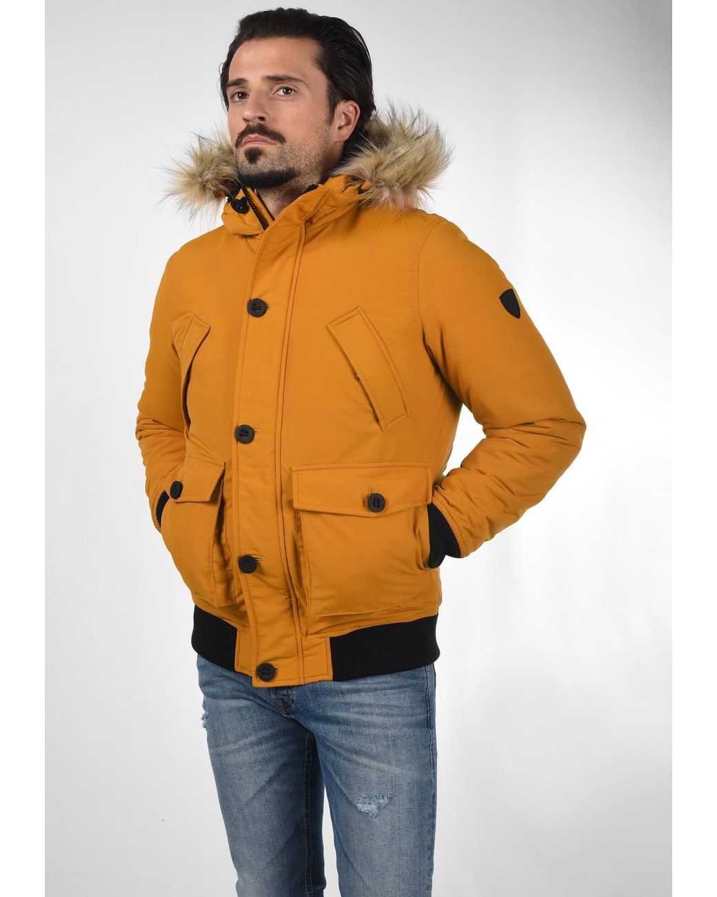 Solid Winterjacke 'frio' in Orange für Herren