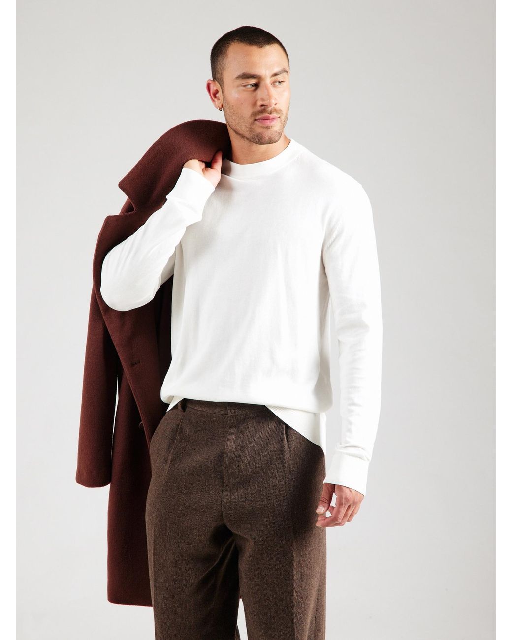 SELECTED Pullover Slhtorino in White für Herren