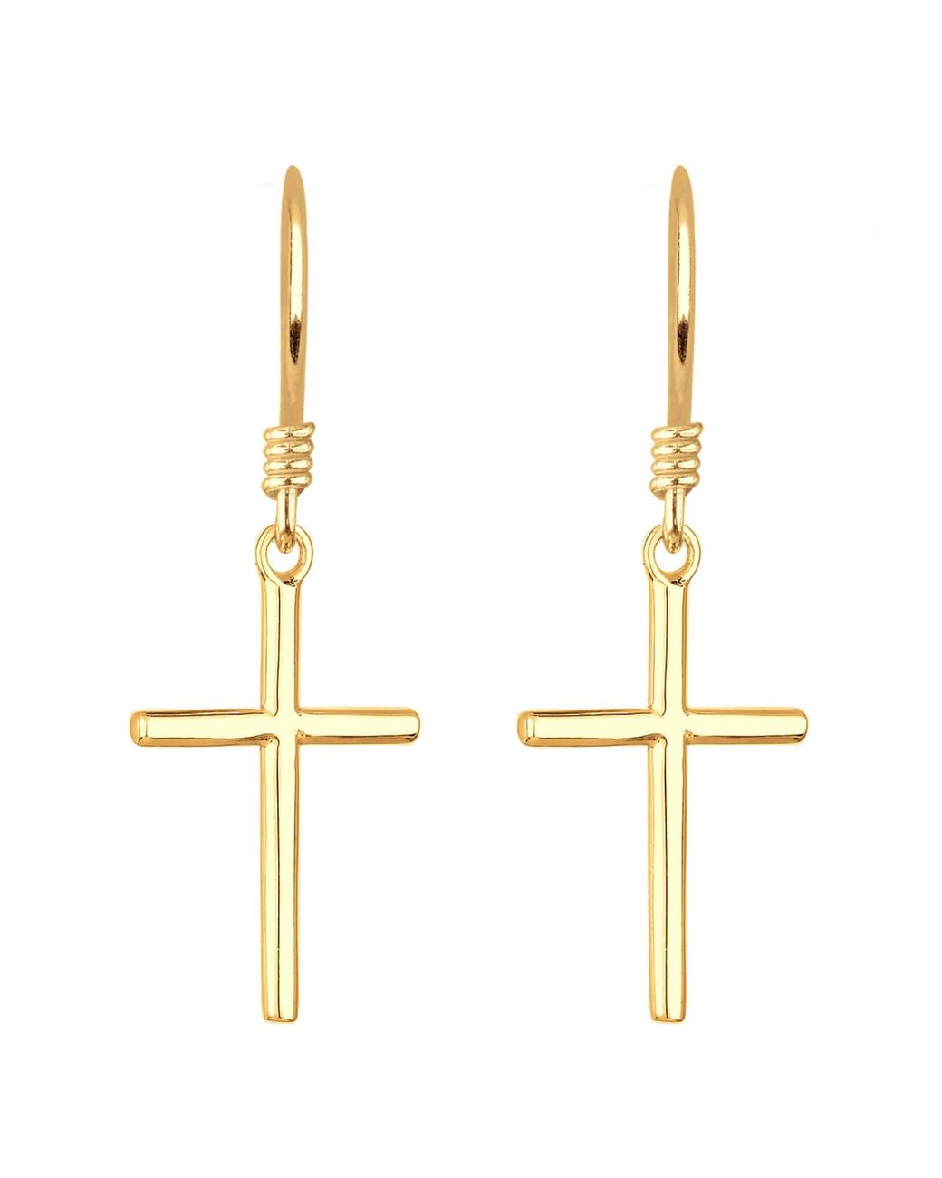 Elli Jewelry Metallic Ohrringe Kreuz