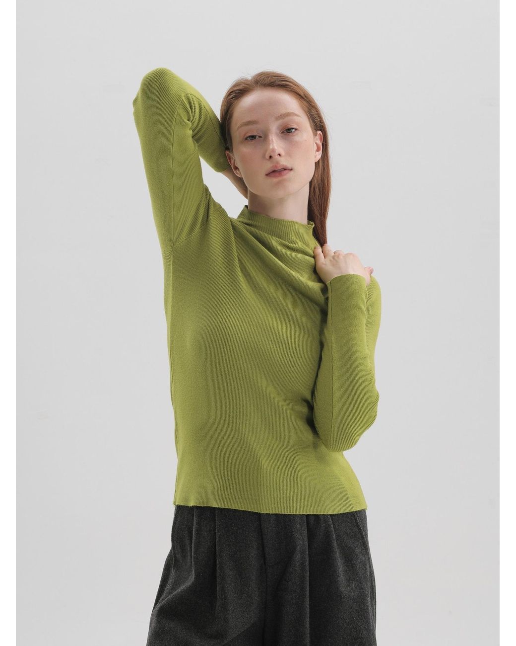 TorWeit Green Pullover Winter Layer Top