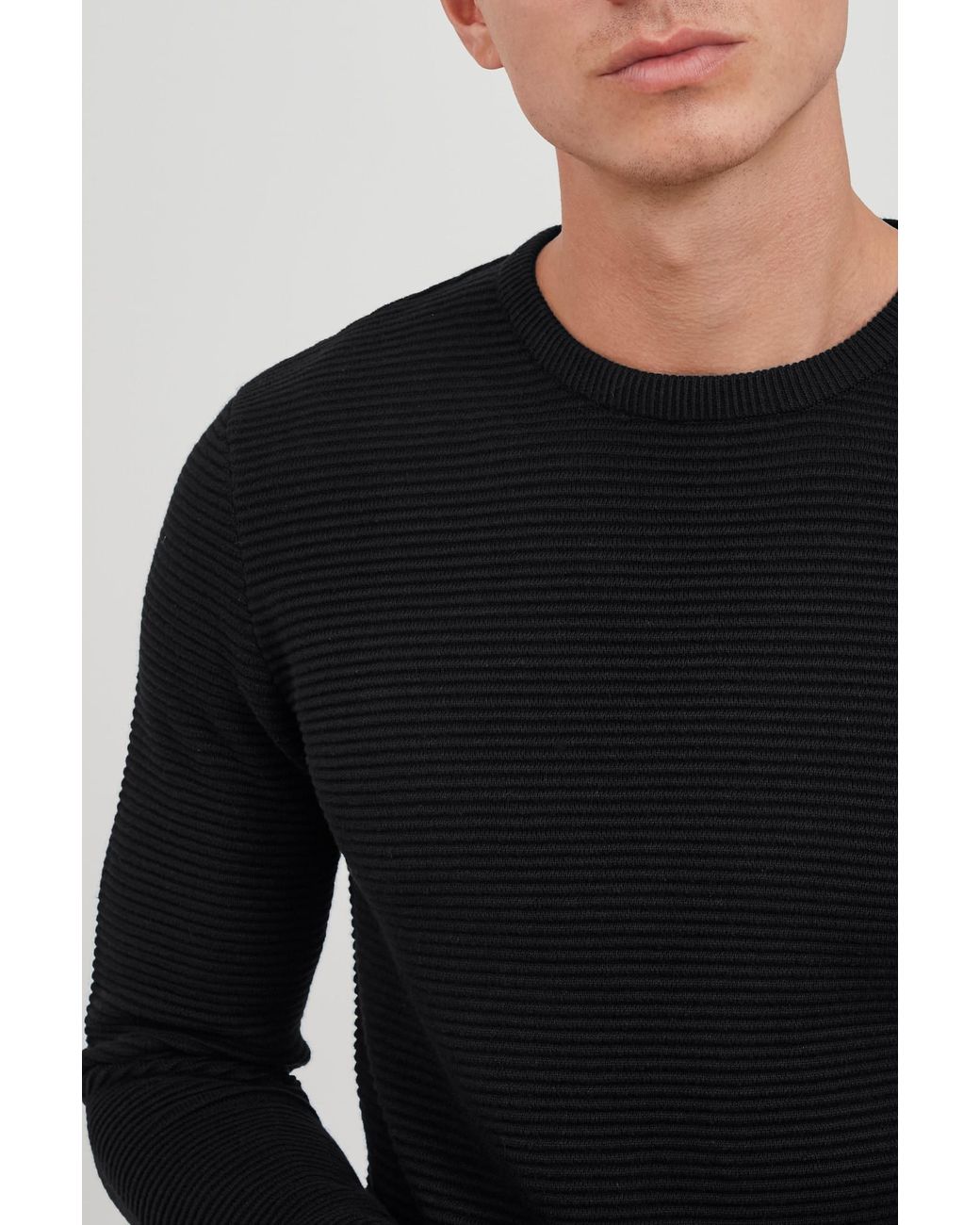 Solid Pullover Nicholas in Black für Herren