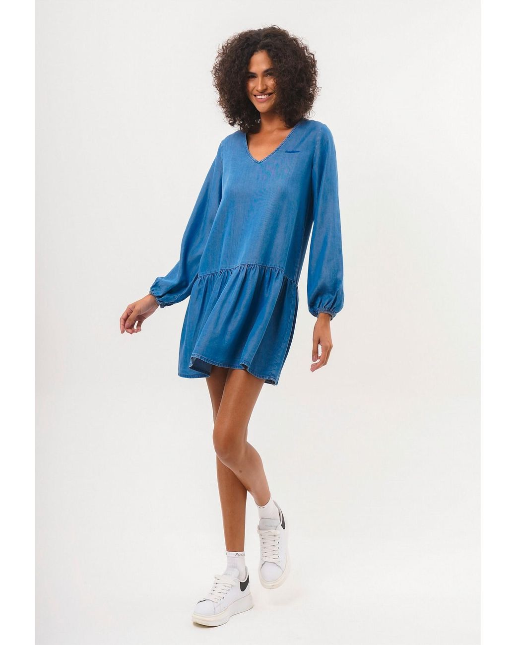 FRESHLIONS Blue Blusenkleid Bonnie