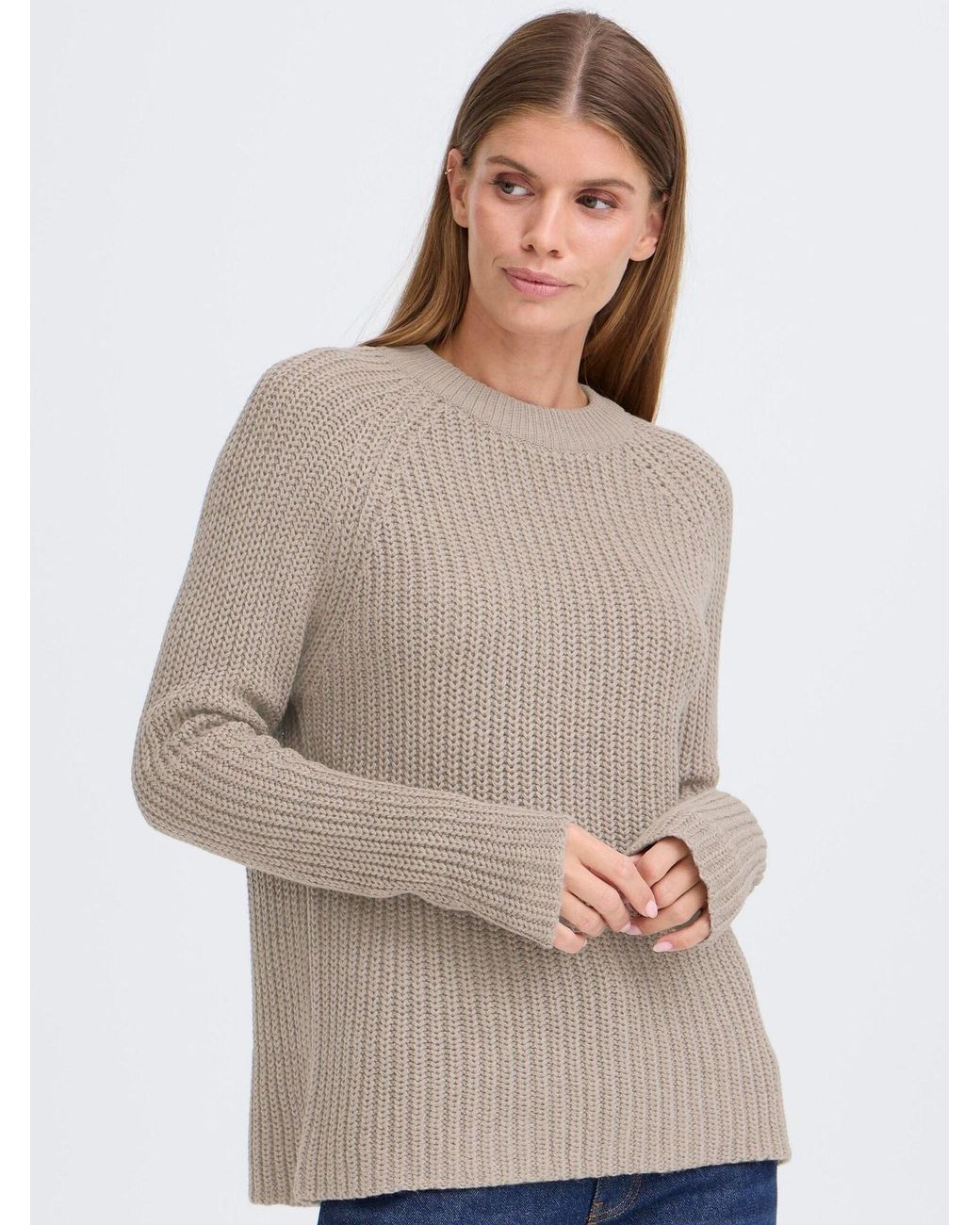 Oxmo Gray Strickpullover Oxfkanna