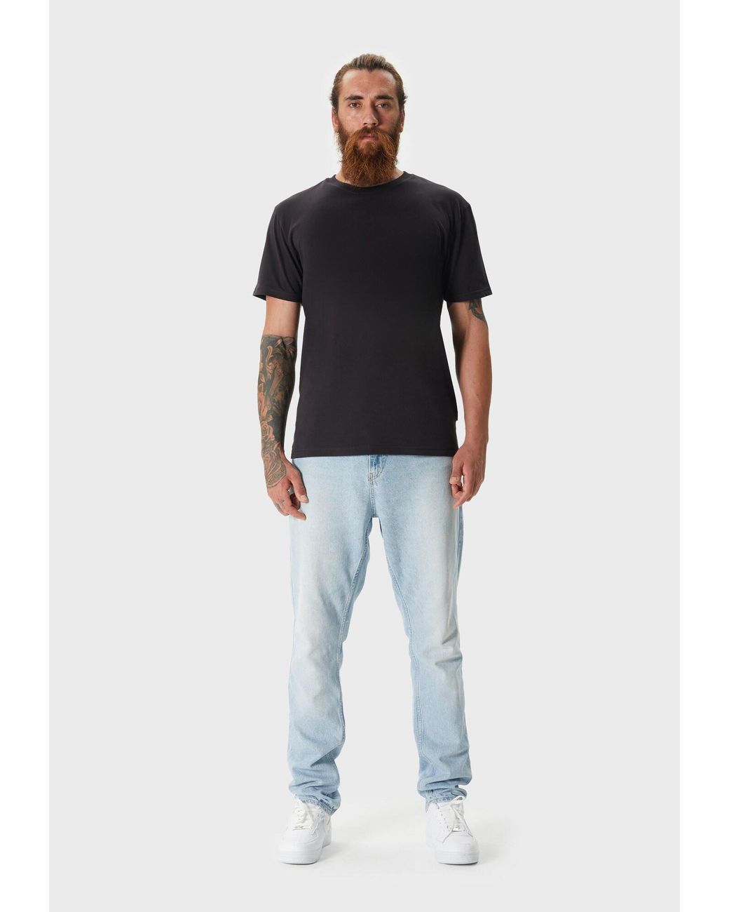 Oldskull T-Shirt Plain Basic in Black für Herren