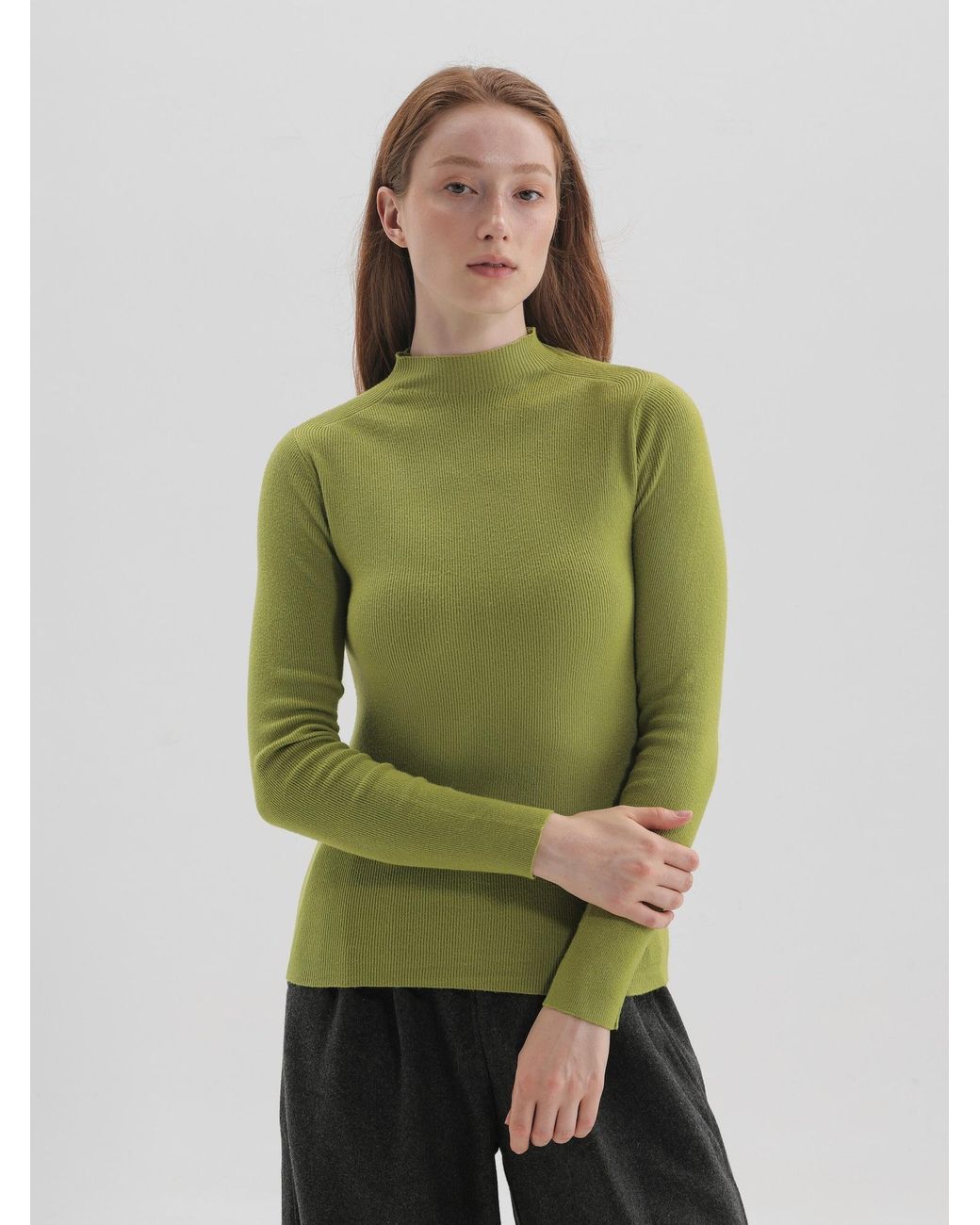 TorWeit Green Pullover Winter Layer Top